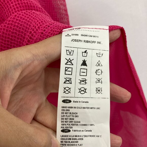 Joseph Ribkoff size 8 Pink Quarter Zip Rolled Sleeve Pullover Top Office Career - Picture 8 of 11